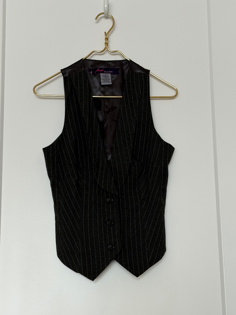 Jack by BB Dakota Charcoal Grey Pinstripe Suit Vest – Size Medium 🖤